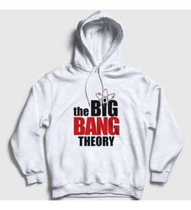Presmono Unisex Beyaz Logo The Big Bang Theory Kapüşonlu Sweatshirt 181457tt