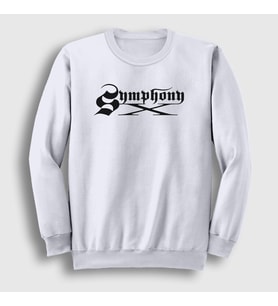 Presmono Unisex Beyaz Logo Metal Symphony X Sweatshirt 476321tt (Beyaz)