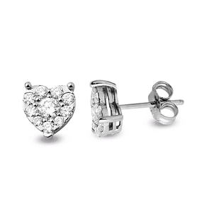 0.82 Ct. Modern Tasarım Coronet Tektaş Küpe