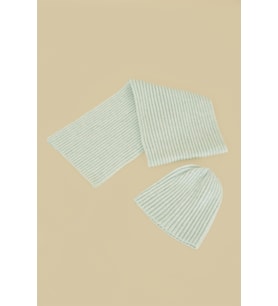 Chuba Çocuk Yumuşak Tuşeli Fitilli Atkı Bere Takımı 3-6 Yaş Mint CHKIDS101 (Mint Yeşili)