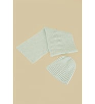 Chuba Çocuk Yumuşak Tuşeli Fitilli Atkı Bere Takımı 3-6 Yaş Mint CHKIDS101 (Mint Yeşili)
