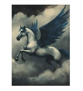 Pegasus Kanatlı At Desenli Mdf Tablo