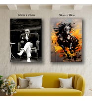 mustafa kemal ata ve at tablo resim kanvas 2 adet 50x70