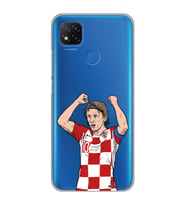 Xiaomi Redmi 9C / 10A Uyumlu Luka Modric Tasarımlı Şeffaf Telefon Kılıfı