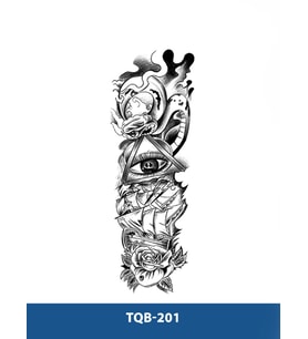 TQB-201 KOBRA GÖZ VE GEMİ DESEN GEÇİCİ KOL DÖVMESİ-TATTO