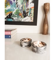 MARBLE 2'Lİ DEKORATİF TEALIGHT MUMLUK