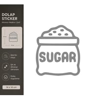 Şeker Mat Gri Dekoratif Folyo Sticker 14x14 cm