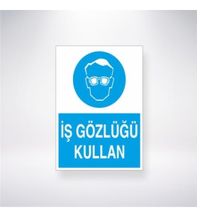 İş Gözlüğü Kullan 21x28 Arkası Yapışkanlı Levha