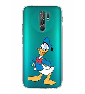 Xiaomi Redmi 9  Kamera Korumalı Kapak Donald Duck Tasarımlı Şeffaf  Kılıf