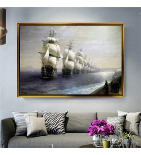 Altın Çerçeveli dekoratif tablo l1484 (Gold)