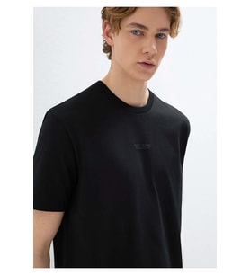 Mavi M0613348-900 Mavi Jeans Baskılı Tişört Erkek T-Shirt (Siyah)