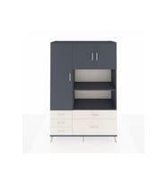 Hyperion Dolap 7 Raflı 5 Çekmeceli 3 Kapaklı 132x44x195 Antrasit-Antrasit/Aytaşı
