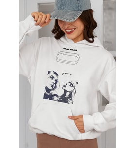 Billie Eilish Baskılı Unisex Oversize Şarkıcı Hoodie