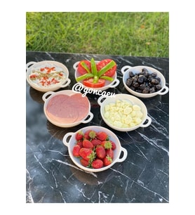 Şık 6'lı Porselen Meze Tabağı Seti, sofralarınıza zarafet katın