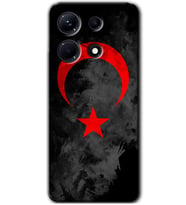 İnfinix Note 30 Pro Kılıf HD Desen Baskılı Kılıf - Black Ayyıldız