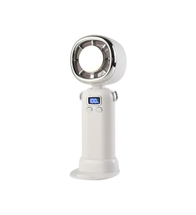 Lexroo AY11 Dijital LED Göstergeli Katlanabilir Portatif Mini Soğutucu El Fanı - Beyaz