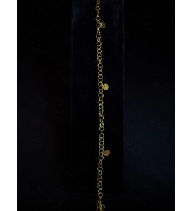 Gold Zincirli Çelik Halhal  Mutluluk Serisi (Altın)
