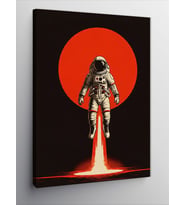 Kanvas Tablo Kızıl Güneş Astronotu