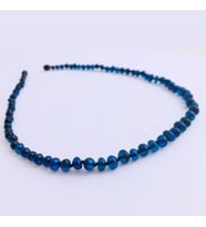 MAVİ SAFİR, SERTİFİKALI ORİJİNAL KEHRİBAR BEBEK DİŞ KOLYESİ 32-33 cm 0-4 YAŞ