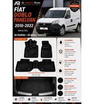 FİAT DOBLO PANELVAN 2010-2022 Araca Özel 3D Paspas + 3D Bagaj Havuzu