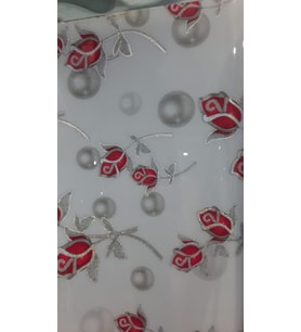 GÜLLÜ ŞEFFAF MASA ÖRTÜSÜ 80 CM X 100 CM MUTFAK MASA ÖRTÜSÜ