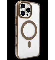 iPhone 16 Pro Gleam PC Sert Magsafe Kılıf - Kahverengi