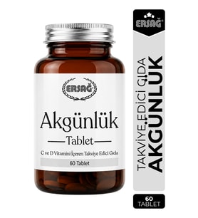 ERSAĞ Akgünlük Tablet C ve D Vitamini İçeren Takviye Edici Gıda 60 Tablet