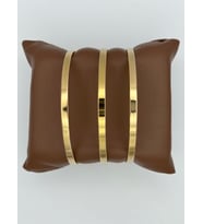 Arnes Jewelry Çelik Kalın Ajda Bilezik - 3 Adet (Gold)