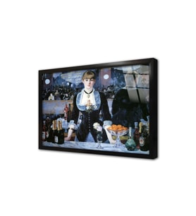 Folies Bergere De Bir Bar Çerçeveli Cam Tablo