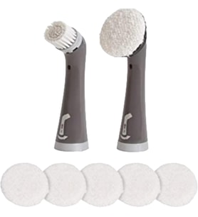 Reveal Power Scrubber takmak için, yumuşak kıllar ve 6 mikrofiber pedli cırt cırtlı başlık, kablosuz elektrikli pille çalışan ovma fırçası için