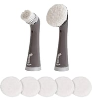 Reveal Power Scrubber takmak için, yumuşak kıllar ve 6 mikrofiber pedli cırt cırtlı başlık, kablosuz elektrikli pille çalışan ovma fırçası için