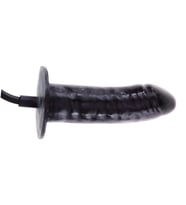 River World 15,5 cm'lik Pompalı ve Şişrilebilen A nal Plug Siyahi Pen is A nal Tıkaç Tıpa
