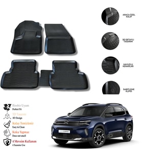 Citroen C5 Aırcross 2021 3D Havuzlu Paspas OTL