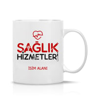 Kişiye Özel Sağlıkçı-Sağlık Çalışanı İçin Hediye Tasarım Kupa Çay Kahve Hediye Bardak-004