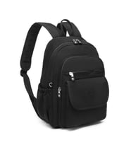 Orta Boy Kadın Sırt Çantası Smart Bags Krinkıl Kumaş 1187 (Siyah)