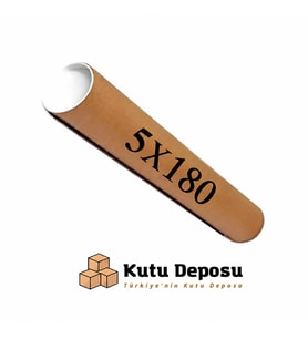 5x180 cm Kapaklı Silindir Postüp Rulo Gönderi Kutusu (5 ADET)