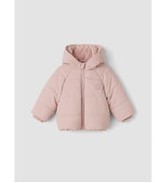 LCW baby Pembe Kapüşonlu Su İtici Kız Bebek Şişme Mont