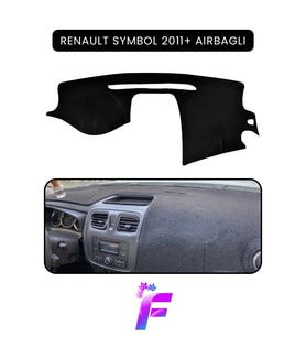 RENAULT SYMBOL AIRBAGLI (2012-2020) Torpido Örtüsü Güneşten Korur Kolay Montaj Tam Uyum A72