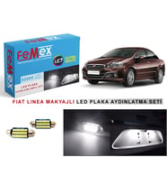 Fiat Linea Makyajlı LED Plaka Aydınlatma Ampul Seti FEMEX Parlak Beyaz