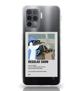 Oppo Reno 5 Lite Uyumlu Regular Show Mordecai ve Rigby Desenli Şeffaf Telefon Kılıfı