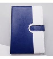 Çizgili Termo Deri Defter Lacivert
