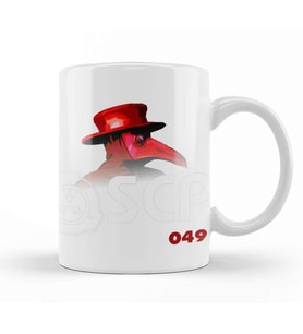 Scp 049 The Plague Doctor Red Kupa Bardak Porselen