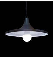 RİOLİGHT RETRO SİYAH İÇİ BEYAZ TEKLİ METAL SARKIT AVİZE ÇAP: 27CM