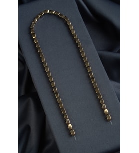Hematit Doğal Taş Parlak Antik Sarı Burgulu Dikdörtgen Kesim 5x8mm Dizi [AA]