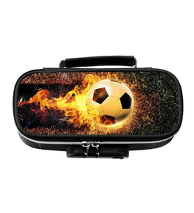 Petityu Alevli Futbol Topu Kilitlenebilir Büyük Boy Kalem Kutu