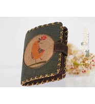 Kuş Figürlü Küçük Cüzdan Etnik Bohem Retro Style - YESİL (Yeşil)