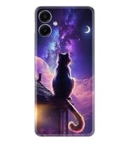 Samsung Galaxy A06 Kılıf Boutique Baskılı Resimli Damdaki Kedi Pcode -091