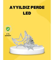 126 LED’li Yıldız Ay Perde Işık Prizden Çalışan Dekoratif Aydınlatma
