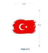 MQQ-042 TÜRK BAYRAGI DESEN GEÇİCİ DÖVME-TATTO