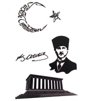 Dekoratif Etiket Anıtkabir 80X120Mm Dl-023 - 4 adet